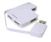 MP763WH - Spiral 4 Port USB Hub